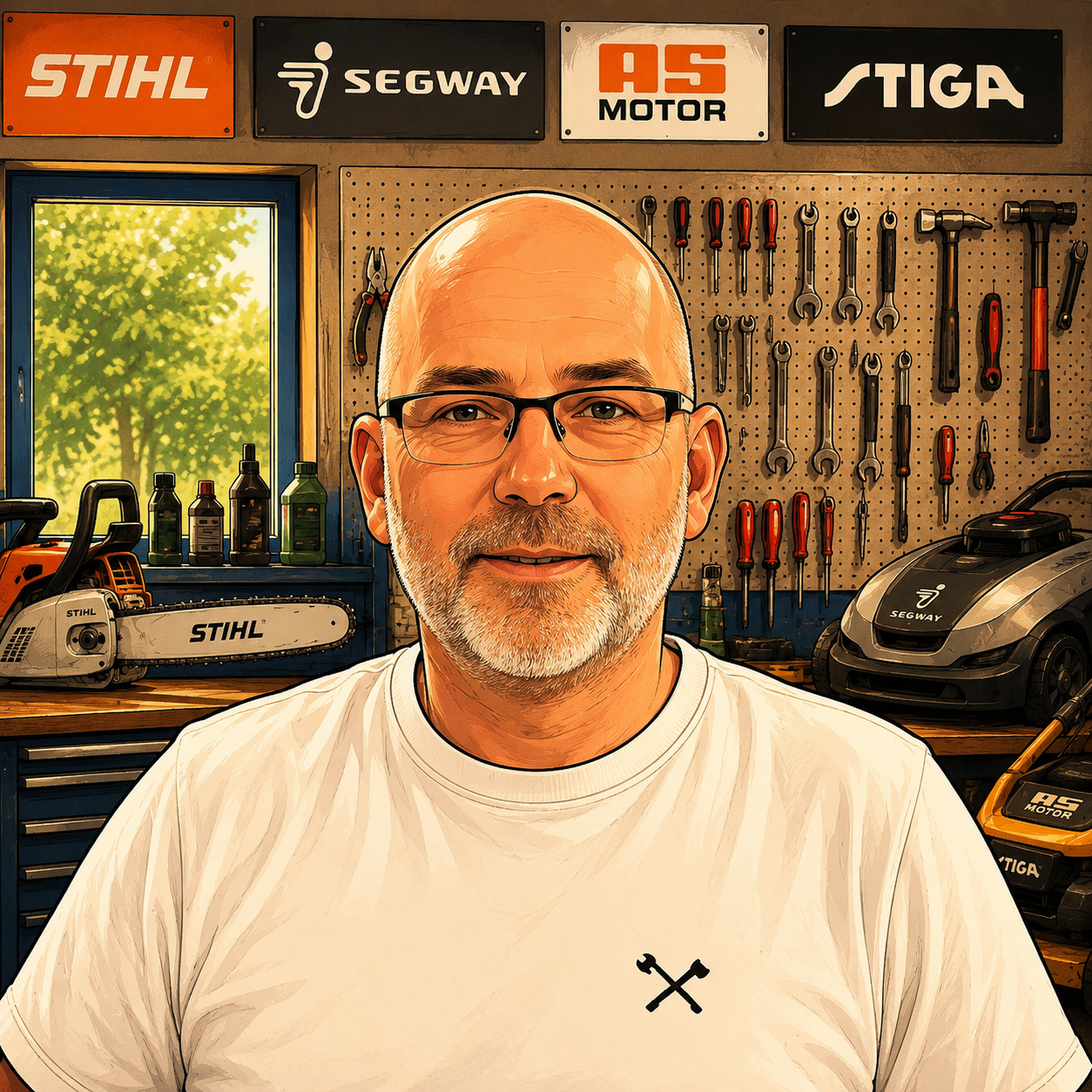 Marcus aus dem Rommel Gartengeräte Team